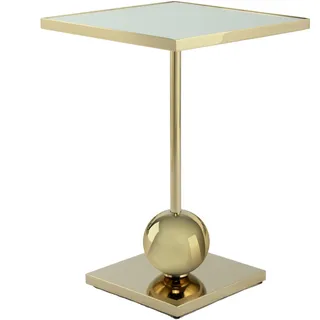 Beistelltisch KAYOOM "Beistelltisch Leva 125" Tische Gr. B/H/T: 42 cm x 62 cm x 42 cm, goldfarben (gold, gold, gold) Beistelltische modern, stabil, edel