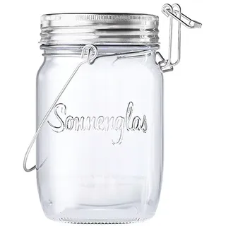 Sonnenglas Solarleuchte Kunststoff 250ml inkl. LED-Lampe Transparent