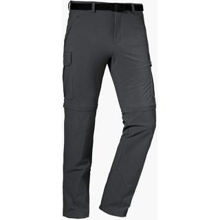 Schöffel Herren Pants Kyoto3, Zip off Trekkinghose aus kühlendem 4-Wege-Stretchmaterial, funktionale Wanderhose mit UV-Schutz, asphalt, 50