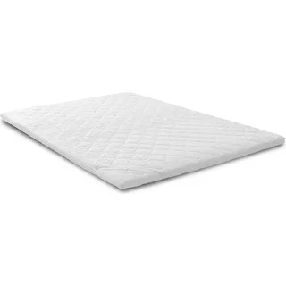 matratzen discount Weicher viskoelastischer Matratzentopper 140 x 200 cm weiß