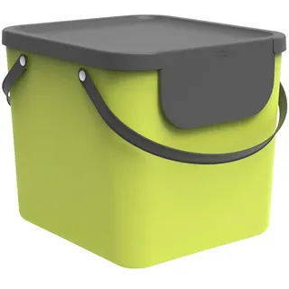 Müllsystem  Albula , grün , Kunststoff, Kunststoff , Maße (cm): B: 39,8 H: 35,8 T: 33,9