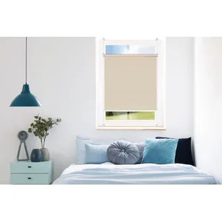 Springrollo Flex, mydeco, Lichtschutz, ohne Bohren, verspannt, Klemmfix beige 100 cm x 130 cm