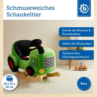 Bieco Plüsch Schaukeltier Traktor