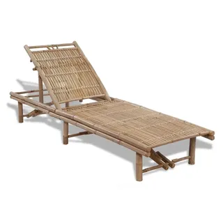 furnicato Sonnenliege 200 x 65 x 87 cm Braun