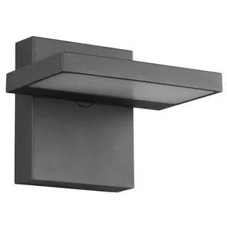 Trio Leuchten Aussenwandleuchte Horton, Anthrazit, Weiß, Metall, Kunststoff, F, 15x12 cm, schwenkbar, Lampen & Leuchten, Außenbeleuchtung, Außenleuchten