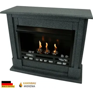 Ethanol und Gelkamin Modell Emily Premium Granit Dunkel incl. 21 teil. Set