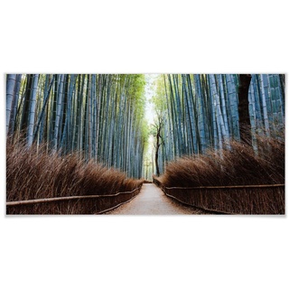 Poster WALL-ART "Bambushöhle Japan" Bilder Gr. B/H/T: 150 cm x 75 cm x 0,1 cm, bunt Bilder Poster, Wandbild, Bild, Wandposter