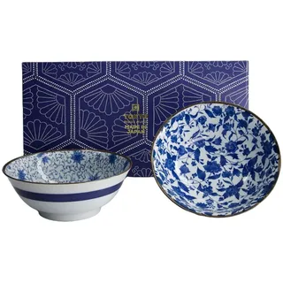 Tokyo Design Original japanisches Ramen Schalen Set Bowl HARU BLUE