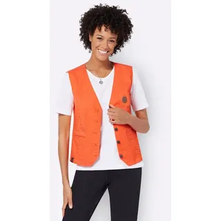Witt Weiden Jeans-Weste in orange | Gr.: 40