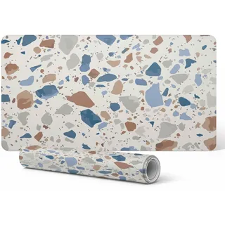 Schutzmatte Aus Vinyl Für Unternehmen Und Büros, Terrazzo-optik In Pastellfarben, 100 X 50 Cm