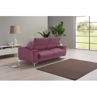 Egoitaliano Schlafsofa "Francine mit Dauerschlaffunktion, Breite 233 cm", mit Metallfüßen lila