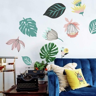RoomMates RMK4663GM Wandaufkleber, Motiv tropische Blätter, zum Abziehen und Aufkleben, riesig