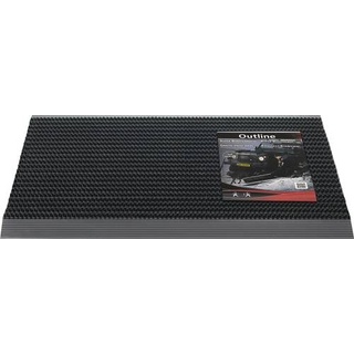 Fußmatte Alu-Anlaufkante schwarz/schwarz PP/Alu L500xB800xS22mm