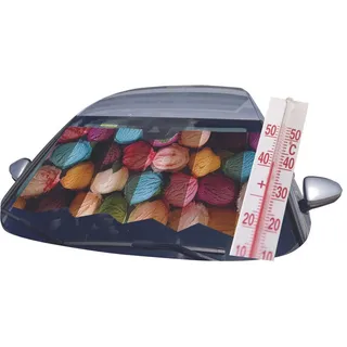 CARTREND Sonnenschutz faltbar Pappe mit Eiskugeln 130 x 60 cm