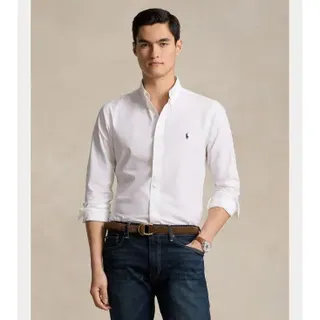 Polo Ralph Lauren für Herren. 710928255002 Custom Fit Hemd weiß (L), Lässig, Party, Baumwolle, Klassisch, Langarm