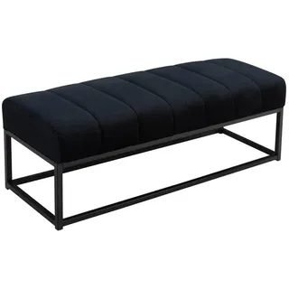 KADIMA DESIGN Sitzbank Samt Schwarz 108 x 40 x 40 cm