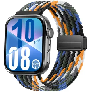 Charlam Geflochten Band Kompatibel mit Huawei Watch Fit 3 Armband, Fit 4 Pro Armbänder Herren Damen, Magnetisch Elastisch Nylon Ersatzarmband für Huawei Watch Fit 4, Farbreich