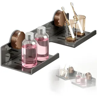 MHYMX Waschbecken Ablage, Bad Organizer Badezimmer Regal Ohne Bohren Bad Ablage über Waschbecken 40 X 16 X 11 cm Abnehmbar Waschbeckenablage mit Saugnäpfen für Schlafsaal RV Küche