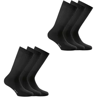 Rohner Socks Socken sport 3-er pack 6er Pack 39-42 Schwarz
