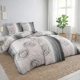 Kuscheli® Bettwäsche 135x200 4 teilig | ÖkoTex Zertifiziert & für Allergiker geeignet |Bettwäsche Set mit je 2 Bettbezügen 135 x 200 & Kissenbezügen 80x80 | modern Pusteblume