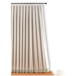 Weckbrodt Gardine Makramee (1 St), Kräuselband, blickdicht, Webgardine, Makramee, Sockel, Feste Falten, nach Maß, Store weiß 300 cm x 170 cm
