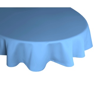 Tischdecke WIRTH "Umea" Tischdecken Gr. B/L: 190 cm x 130 cm, 1 St., oval, blau (mittelblau) Tischdecken