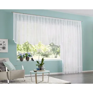 OTTO home Eby Kräuselband 300 x 120 cm Transparent/Weiß 1 St