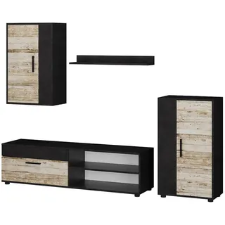 Vicco Wohnwand, Beige, Holzwerkstoff, Rechteckig, 140x38.7x35.2 cm, Wohnzimmer, Wohnwände, Anbauwände