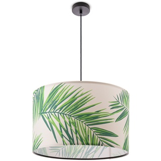 Pendelleuchte PACO HOME "Ostende 537" Lampen Gr. 1 flammig, Ø 45,5 cm Höhe: 27 cm, weiß Pendelleuchten und Hängeleuchten Esstisch Hängelampe Kinderzimmer Deko Wohnzimmer Palme Jungle