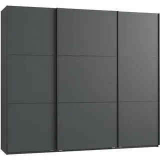 luma-home Schwebetürenschrank 3-türig 250 x 216 x 65 cm Anthrazit
