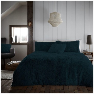 GC GAVENO CAVAILIA Flauschiger Bettdeckenbezug für Einzelbett, superweiches Fleece, Blaugrün
