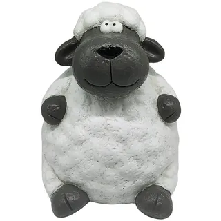 Deko-Figur Schaf 29 cm Schwarz-Weiß