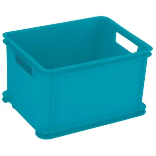 CURVER Unibox Classic S - Robuste Stapelbox 15L mit Griffen, Lagerbox Blau