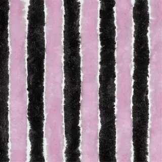 Moritz Flauschvorhang aus Chenille 90 x 220 cm pink schwarz Türvorhang als Fliegenschutz Insektenschutz für Camping Wohnwagen