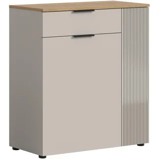xonox.home Kommode Slide 80 x 88 x 36 cm Kaschmirgrau / Beige