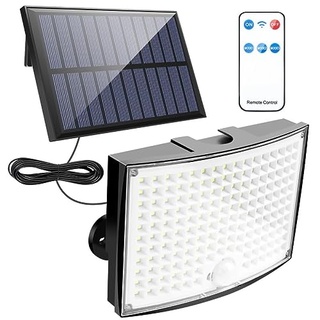 Solarlampen für Außen, Solarleuchte mit Bewegungsmelder, 168 LED Solar Strahler Aussen IP65 Wasserdichte, 120°Beleuchtungswinkel, Solar Wandleuchte für Garten