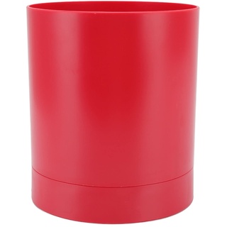 TOTITOM Küchen Utensil Behälter, 360° Drehbar Küchenutensilienhalter aus Edelstahl für Arbeitsplatte Utensilienhalter Küche mit Ablaufboden Abnehmbarer Trennwand,5.7 x6.5 in(rot)