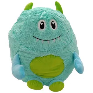 Haus und Deko Zierkissen Monster Kuschelkissen 35 x 40 cm Kinder Dekokissen Zierkissen Autokiss, (1 St) grün 45 cm
