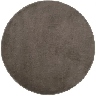 liebling Badematte Badteppich Santos, rutschhemmend beschichtet, schnell trocknend, Polyester, rund, starke Saugfähigkeit, formstabil, in vielen Farben und Größen braun rund | 110 cm x 110 cm