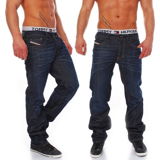 Diesel Gerade Jeans Diesel Herren Jeans Larkee Regular Straight Dezenter Used-Look blau 28leyoley