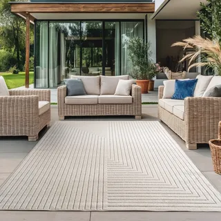 Ayyildiz NOVA 1202 Outdoor-Teppich 160 x 230 cm Creme
