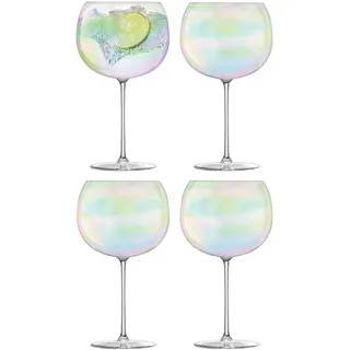 LSA International Bubble Balloon Glass 680ml Pearl | Set of 4 | Mundgeblasenes & handgefertigtes Glas | BB02, Perlmutt