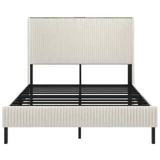 stilvora Polsterbett 160 x 200 cm Beige