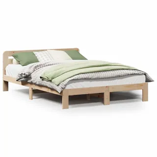 vidaXL Massivholzbett ohne Matratze 160x200 cm Kiefernholz
