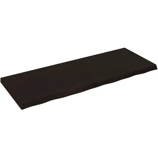vidaXL Waschtischplatte Dunkelbraun 160x60x(2-6)cm Massivholz