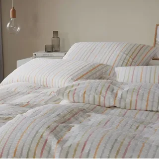 ELEGANTE Paula Gestreift Multi-Pastell 135 x 200 cm + 80 x 80 cm