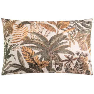 REALLaxx Dekokissen Kalen Veneria, Sofakissen, 40 x 60 oder 50 x 50 cm, Kissenbezug mit Füllung, Dschungel beige 40 cm x 60 cm