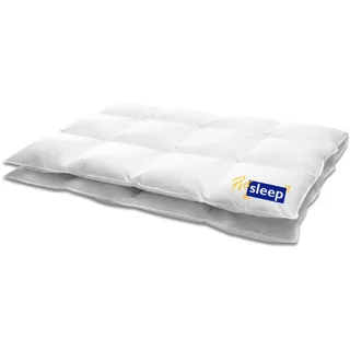 HANSKRUCHEN HANSKRUCHEN® Pro Sleep Daunendecke 155x200 cm - Medium - Made in Germany Kassettendecke aus 100% Baumwolle - Allergiker geeignet