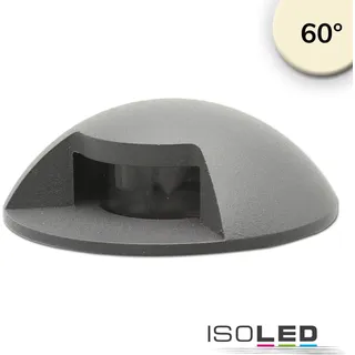 ISOLED Bodeneinbaustrahler Aluminium Ø 6cm 1-fach schwarz IP67 12-24V 3W warmweiß