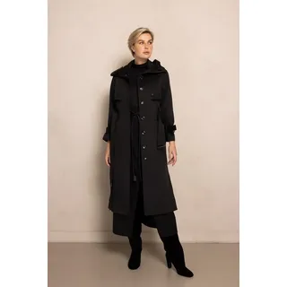 Zhrill Trenchcoat ZHELSE Regular Fit, mit Eingrifftaschen, mit Reverskragen schwarz XXL (44)
